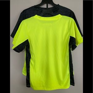 NEW Ultra Performance 2 Pack Boys Fast Drying Stretch T Shirts Yellow, Black